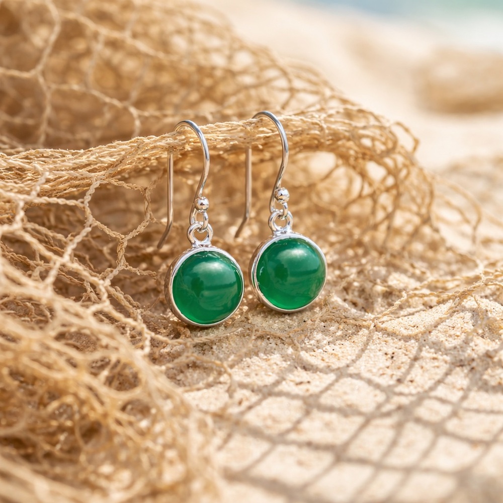 Green Onyx Earrings